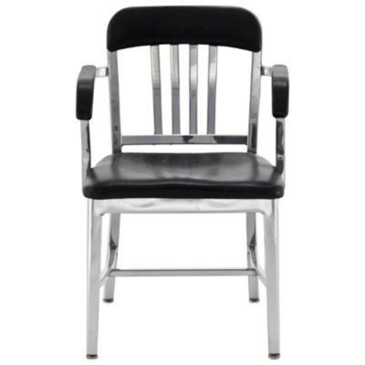 Navy Semi-Upholstered Armchair by Emeco