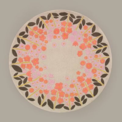 Rosette Blossom Round Rug by DwellStudio