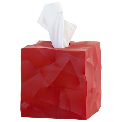 Crinkle Tissue Box Cover (Red) by Essey -OPEN BOX RETURN