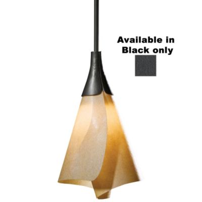 Mobius Adjustable Pendant with Shade by Hubbardton Forge (Spun Amber/Black/Short) - OPEN BOX RETURN