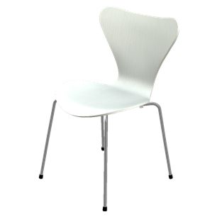 Series 7 Chair - Lacquered by Fritz Hansen (Light Grey) - OPEN BOX