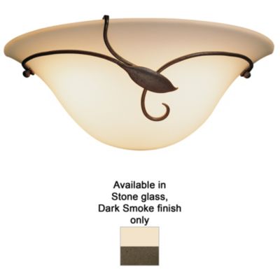 Forged Leaf and Stem Wall Sconce With Half Bell Glass by Hubbardton Forge - OPEN BOX RETURN