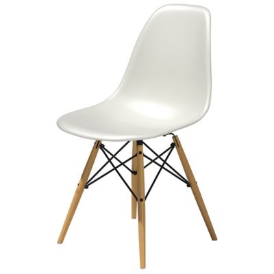 Eames Molded Plastic Side Chair - Wood Dowel Leg Base by Herman Miller