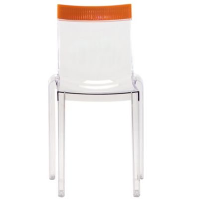 Hi Cut Chair by Kartell (Transparent/Orange) - OPEN BOX RETURN