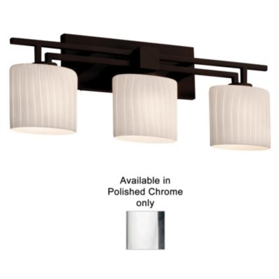 Fusion Oval Ribbon Shade Aero Bath Bar by Justice Design - OPEN BOX RETURN