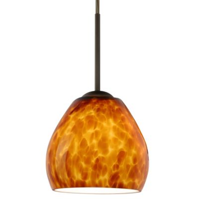 Bolla Mini Pendant by Besa Lighting (Amber Matte) - OPEN BOX RETURN