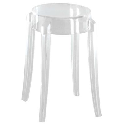 Charles Ghost Stool by Kartell (Crystal/Low) - OPEN BOX RETURN