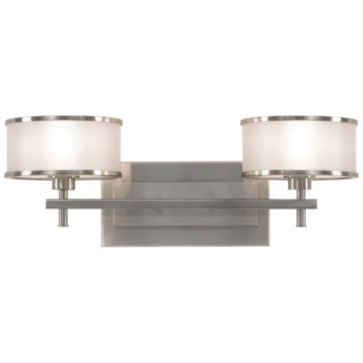 Casual Luxury Bath Bar by Murray Feiss (Silver/Steel/2 Lights) - OPEN BOX RETURN