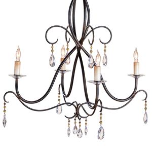 Tula Crystal Chandelier by Currey and Company - OPEN BOX RETURN