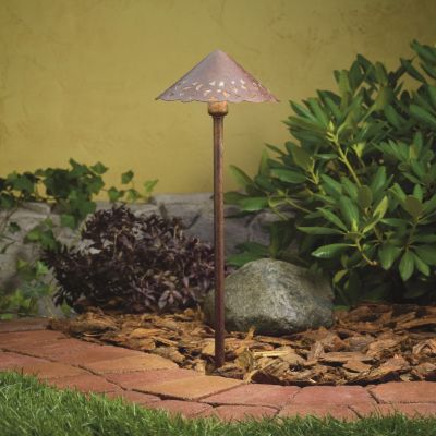 Landscape LED Decorative Hammered Roof Path Light by Kichler