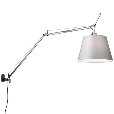 Tolomeo with Shade Wall Lamp by Artemide (Grey Satin) - OPEN BOX RETURN