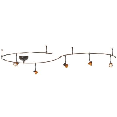 Amber Glass Shade Bronze Monorail Kit by WAC Lighting