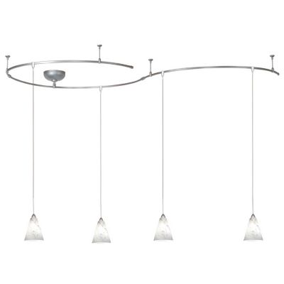 White Powder Frit Monorail Kit by WAC Lighting