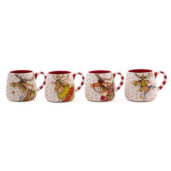 Patience Brewster Dash Away Reindeer Mugs - Set of 4 image six