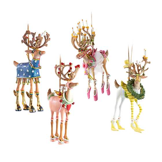Patience Brewster Dash Away Reindeer Ornament Set-B