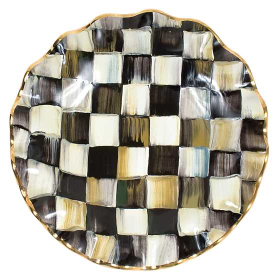 Courtly Check Ceramic Fluted Dessert Plate