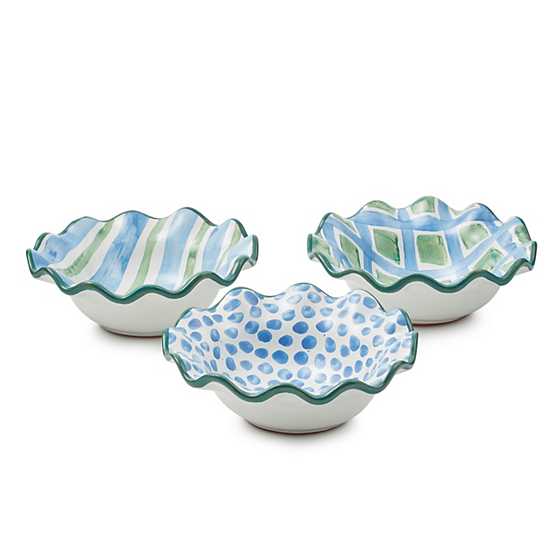 Pencil & Paper Co. Ceramic Fluted Berry Bowls, Set of 3