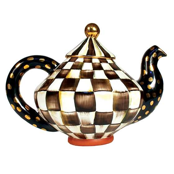 Courtly Check Ceramic Teapot