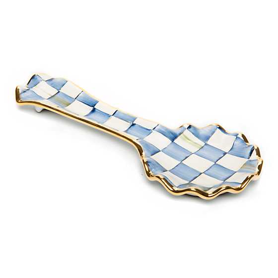 Royal Check Ceramic Spoon Rest