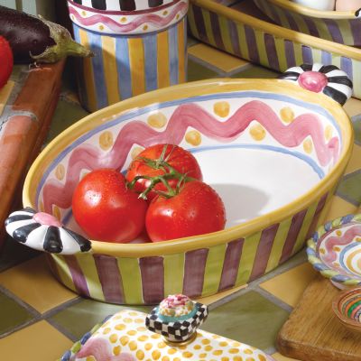 MacKenzieChilds Piccadilly Large Au Gratin Dish