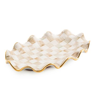 Parchment Check Serving Platter