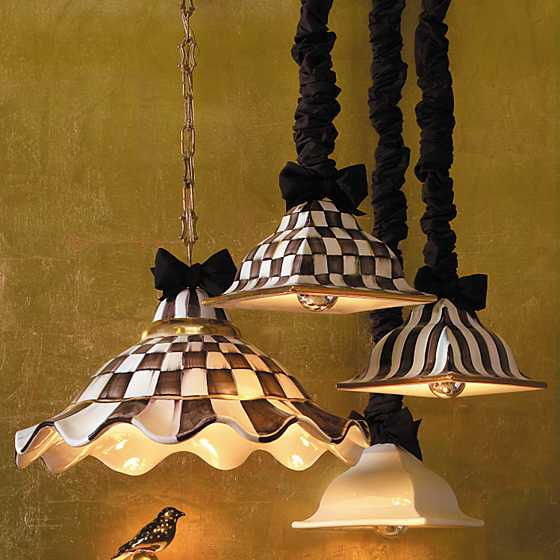 Fluted Hanging Lamp - Courtly Check image three