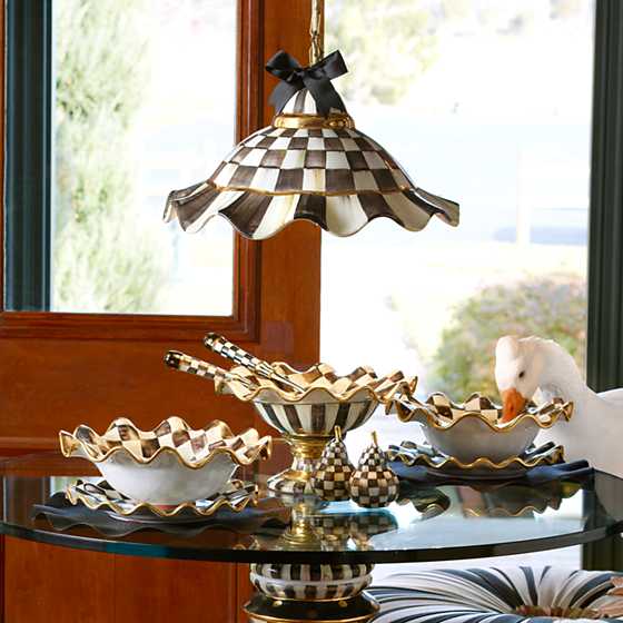 Fluted Hanging Lamp - Courtly Check image seven