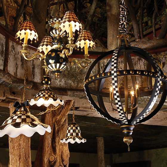 Fluted Hanging Lamp - Courtly Check image eight