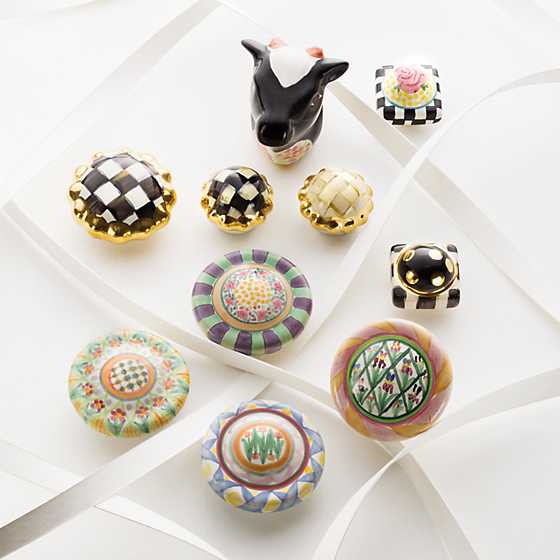 Petit Four Round Knob - Courtly Check image two