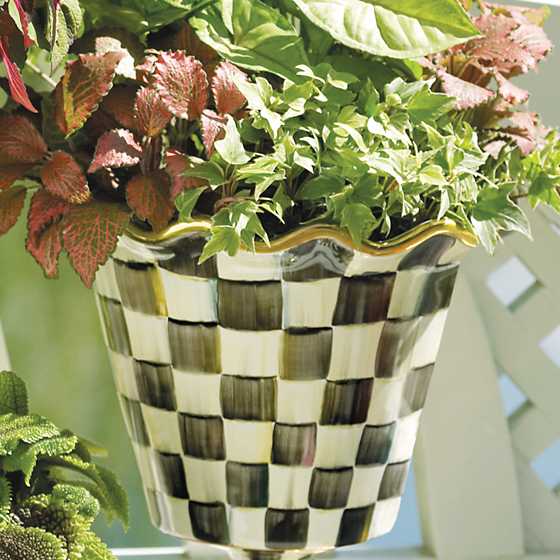 8" Courtly Check Flower Pot image two