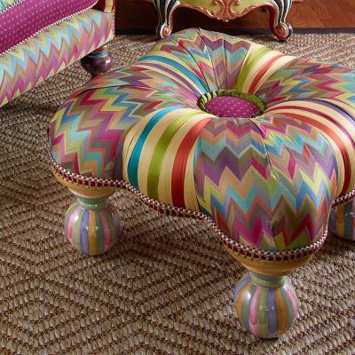 MacKenzieChilds Kaleidoscope Footstool