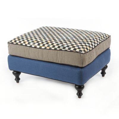 MacKenzieChilds Underpinnings Studio Ottoman Lake