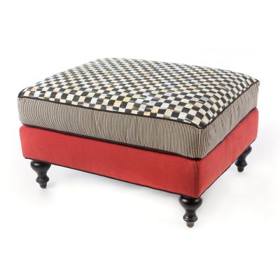 MacKenzieChilds Underpinnings Studio Ottoman Tomato