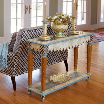 MacKenzieChilds Pressed Flowers Console Table