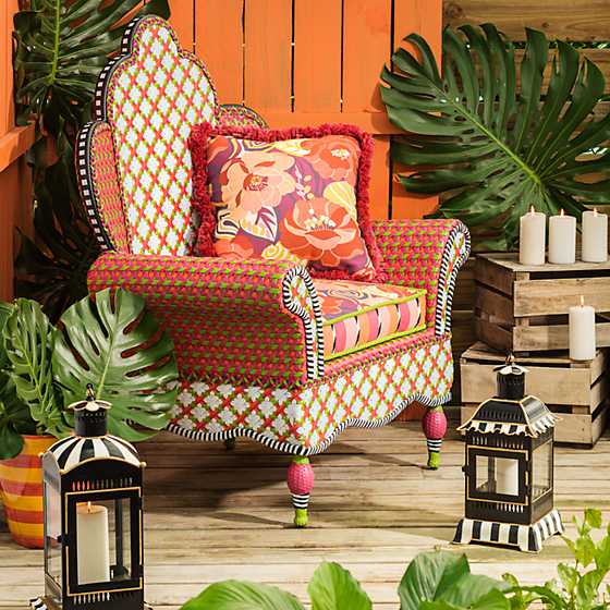 Breezy Poppy Outdoor Wing Chair image three