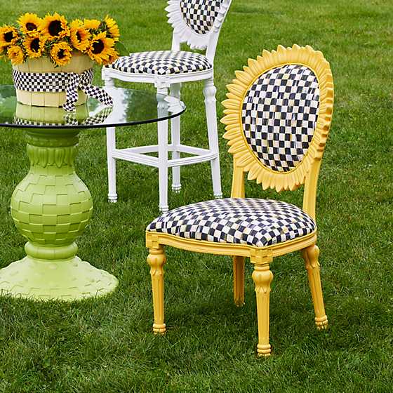 MacKenzieChilds Sunflower Outdoor Chair Yellow