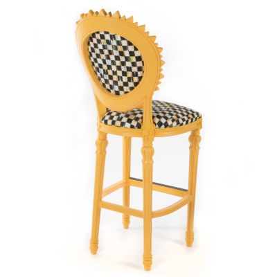MacKenzieChilds Sunflower Outdoor Bar Stool Yellow
