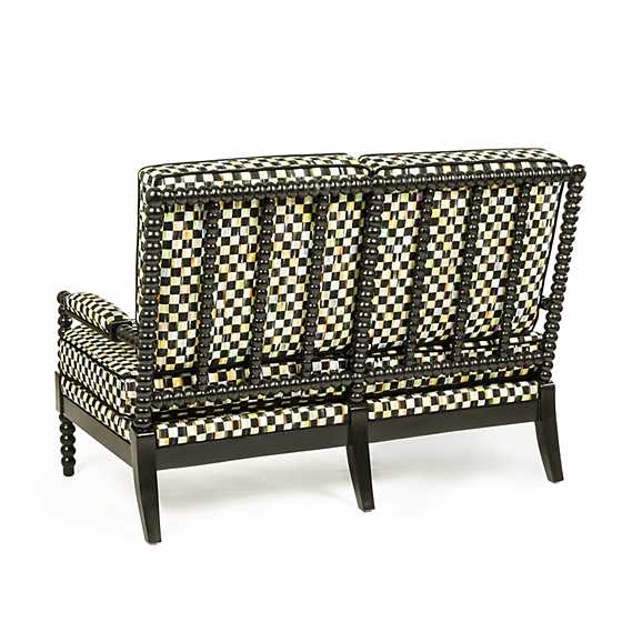 Spindle Check Outdoor Love Seat image eight