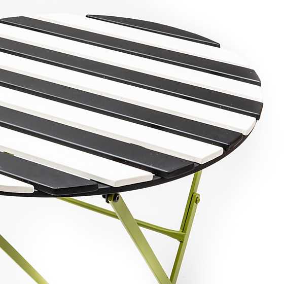 Outdoor Black & White Metal Bistro Table image four