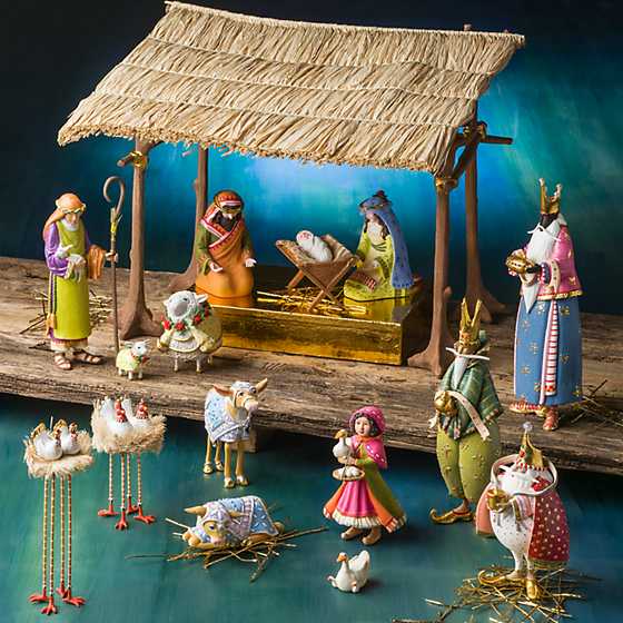 Patience Brewster Nativity Chicken & Dove Figures image three