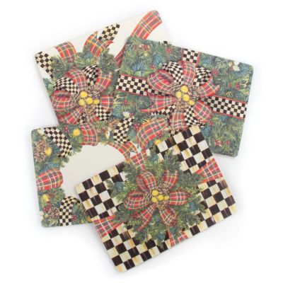 MacKenzieChilds Evergreen Cork Back Placemats Set of 4