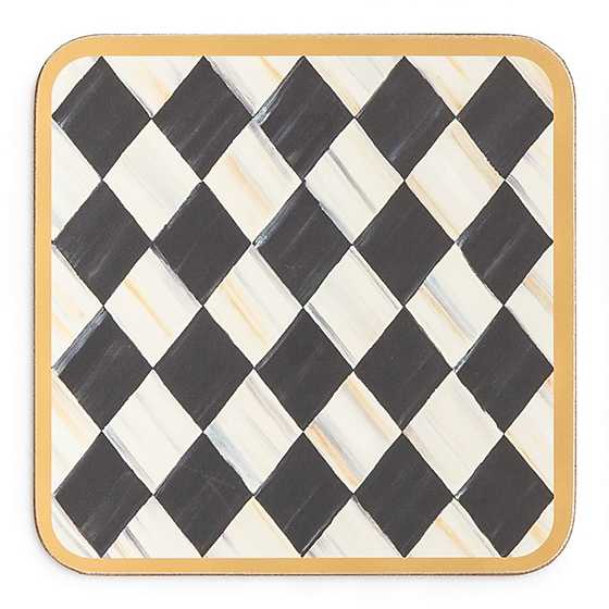 Courtly Harlequin Cork Back Coasters - Set of 4 image two
