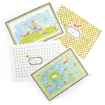 MacKenzieChilds Toddler's Placemats Blue Set of 4