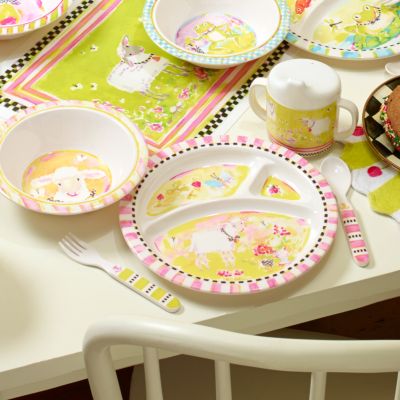 MacKenzieChilds Toddler's Dinnerware Set Lamb
