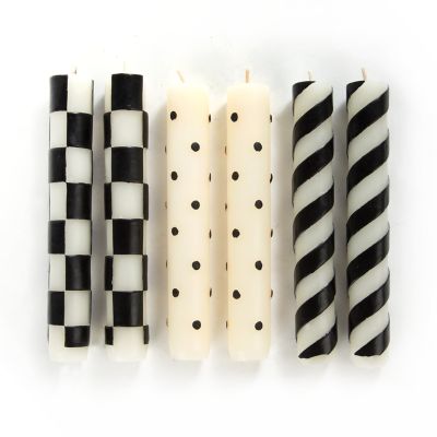 MacKenzieChilds MacKenzieChilds Black & White Mini Taper Candles
