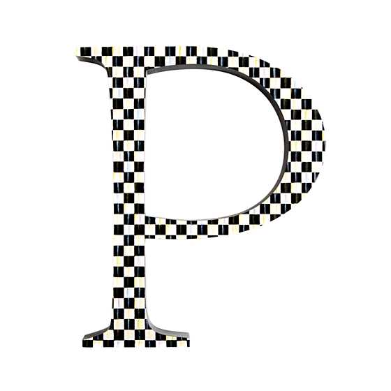 Courtly Check Letter - P