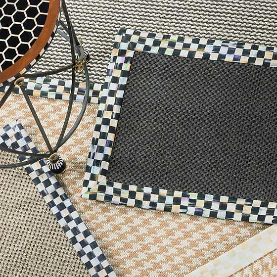 Courtly Check Black Sisal Rug - 2'6" x 9' Runner image two