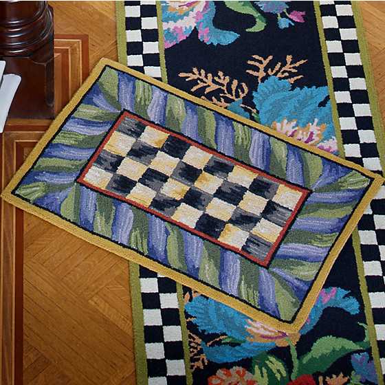Courtly Check Rug - 2' x 3' - Purple & Green image two