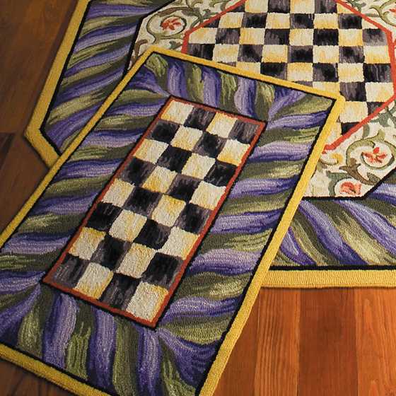 Courtly Check Rug - 2' x 3' - Purple & Green image four