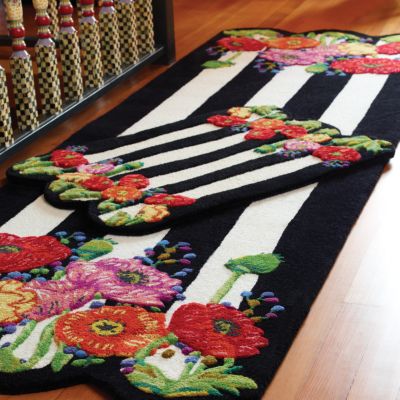 MacKenzieChilds Poppy Field Rug 2' x 3'